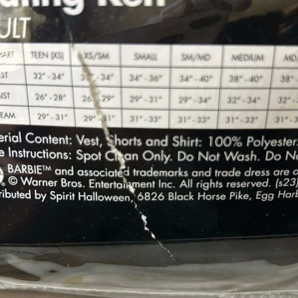 Barbie The Movie Skating Ken costume Men size S - Picture 5 of 6